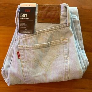 501 Levi’s original women’s size 25 x 30 light blue 100% cotton